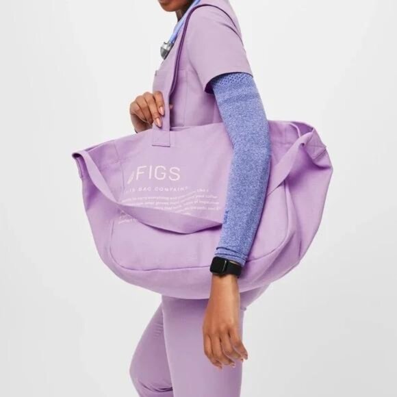 Figs Bags Figs Large Canvas Tote Bag In Lavender Dew New With Tags Poshmark